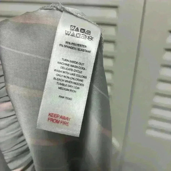 Tabitha Webb Striped Pajama Pants - Gray and Pink - Size M - Picture 5 of 5